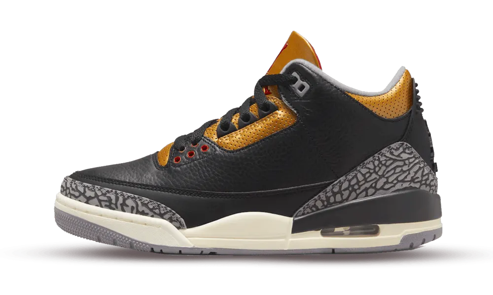 Air Jordan 3 Retro Black Cement Gold Mr.Reseller
