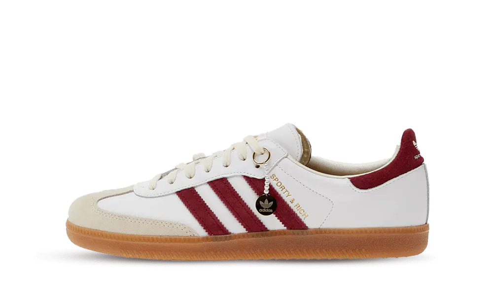 Adidas Samba x Sporty & Rich White Burgundy