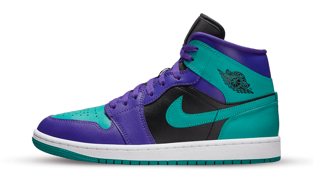 Jordan nere hot sale e viola