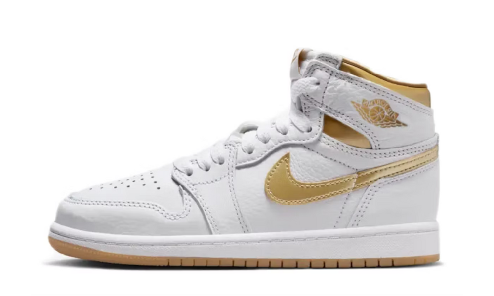 Scarpe da ginnastica bianche e oro collezione sneaker bambino