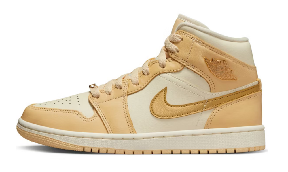 Air Jordan 1 Mid SE Pale Vanilla Metallic Gold