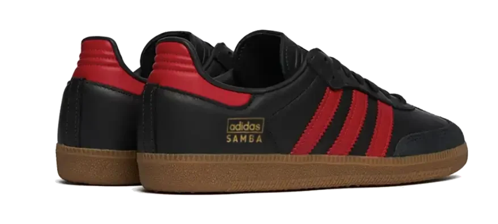 Scarpe da ginnastica nere e rosse collezione adidas