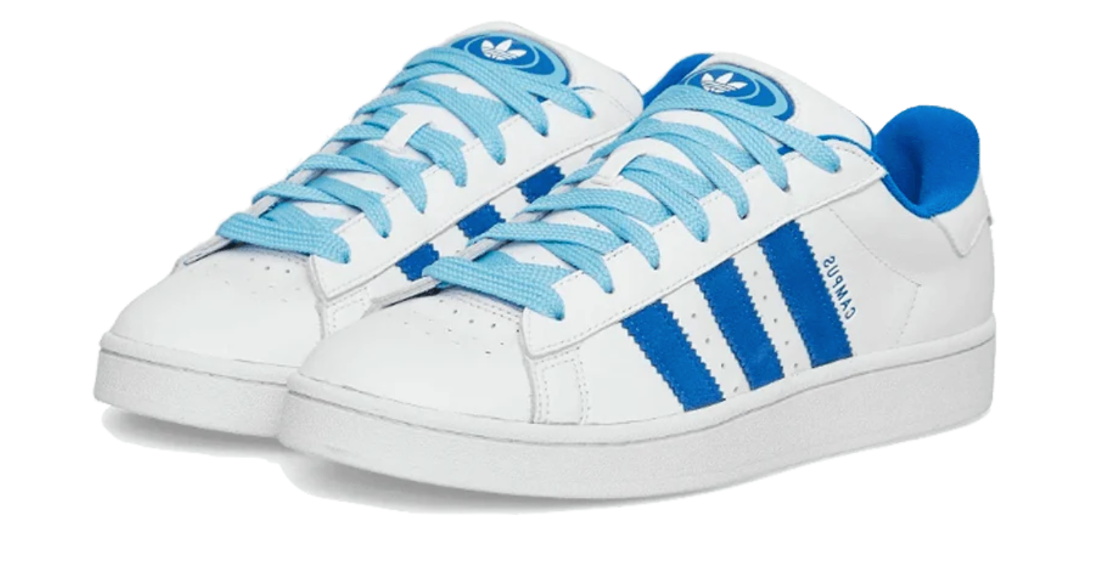 Scarpe da ginnastica bianche e blu collezione Adidas campus