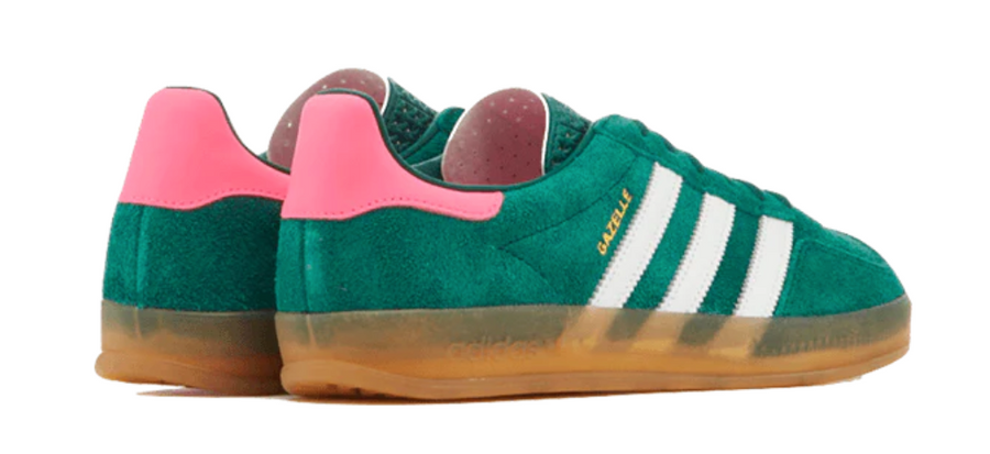 Scarpe da ginnastica verdi e rosa collezione adidas gazelle