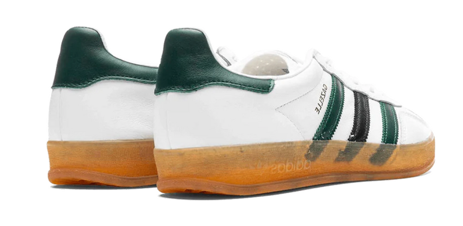 scarpe da ginnastica bianche verdi e nere collezione adidas gazelle
