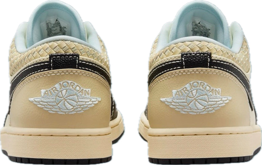 Scarpe da ginnastica beige e nere collezione air jordan 1 low