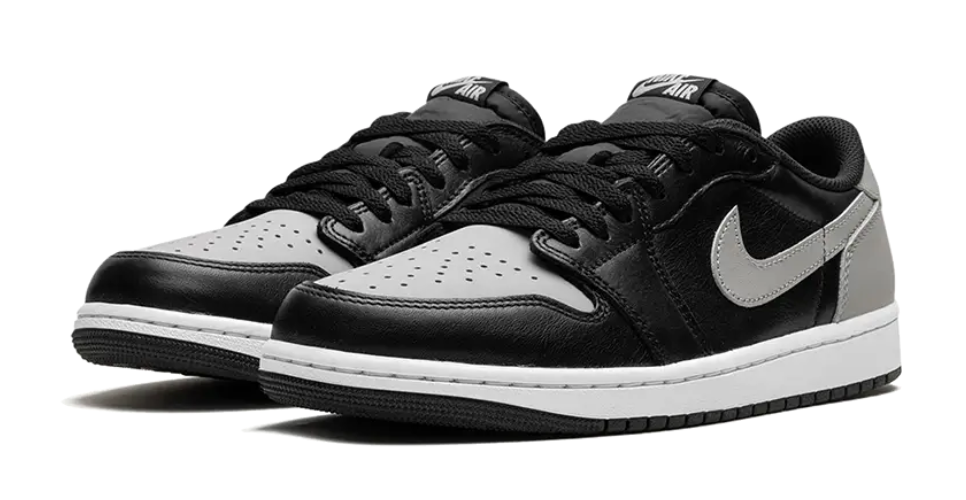 Scarpe da ginnastica nere e grigie collezione air jordan 1 low