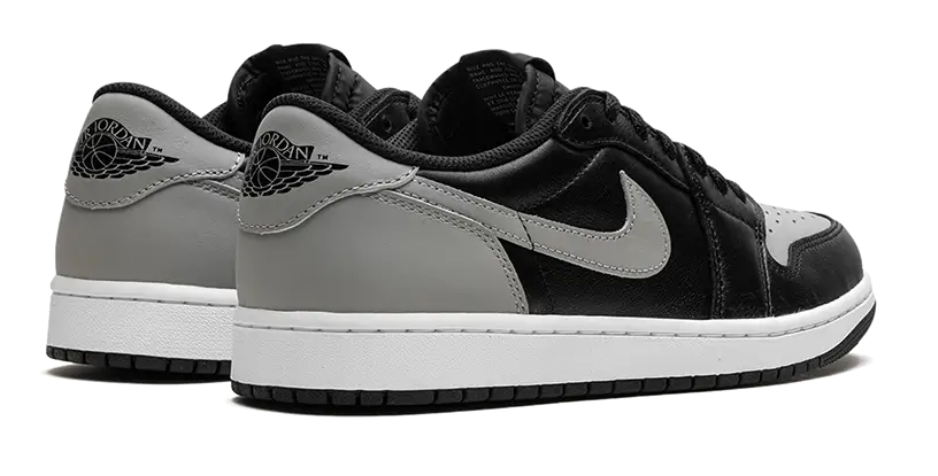 Scarpe da ginnastica nere e grigie collezione air jordan 1 low