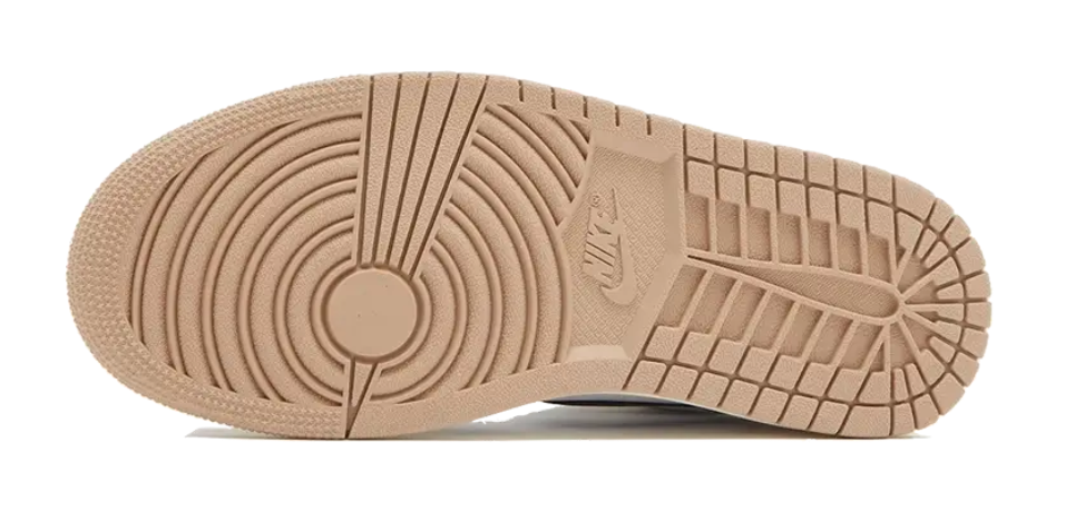 Scarpe da ginnastica bianche e beige collezione air jordan 1 high