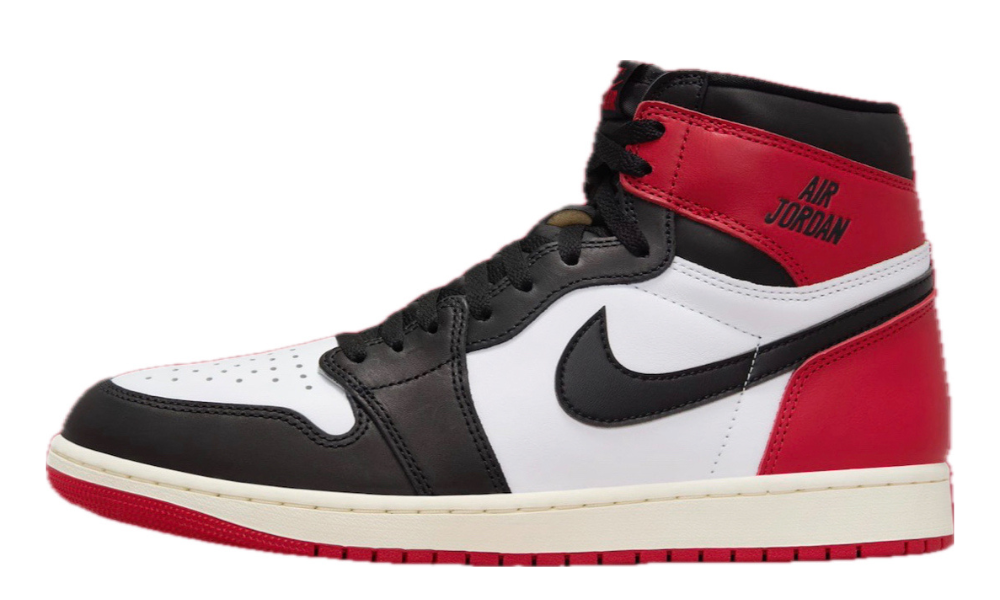Scarpe da ginnastica bianche nere e rosse collezione Air Jordan 1 high