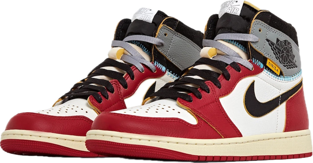 Scarpe da ginnastica rosse bianche e nere collezione Air Jordan 1 high