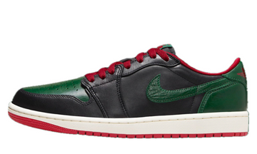 Scarpe da ginnastica nere verdi e rosse collezione air jordan 1 low