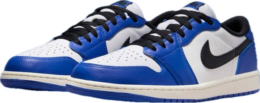 Scarpe da ginnastica blu e bianche collezione air jordan 1 low