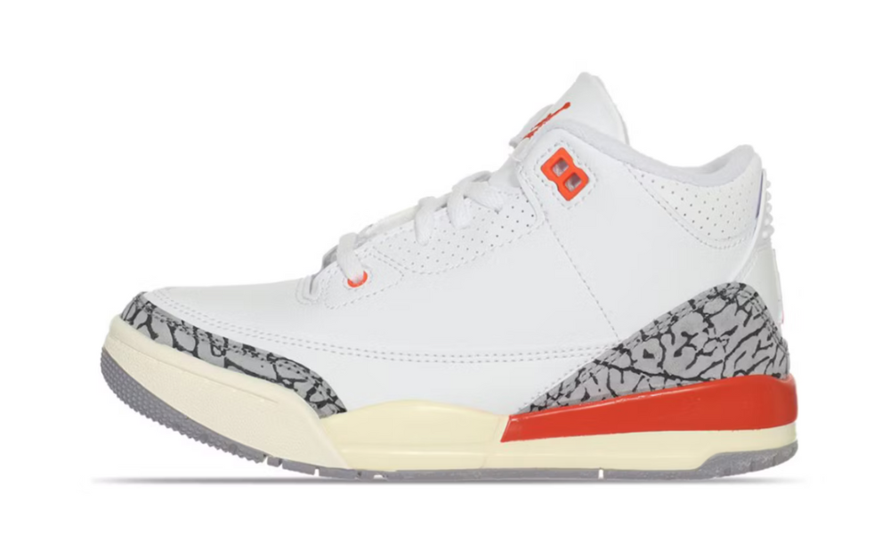 Scarpe da ginnastica bianche e rosse collezione Air Jordan 3