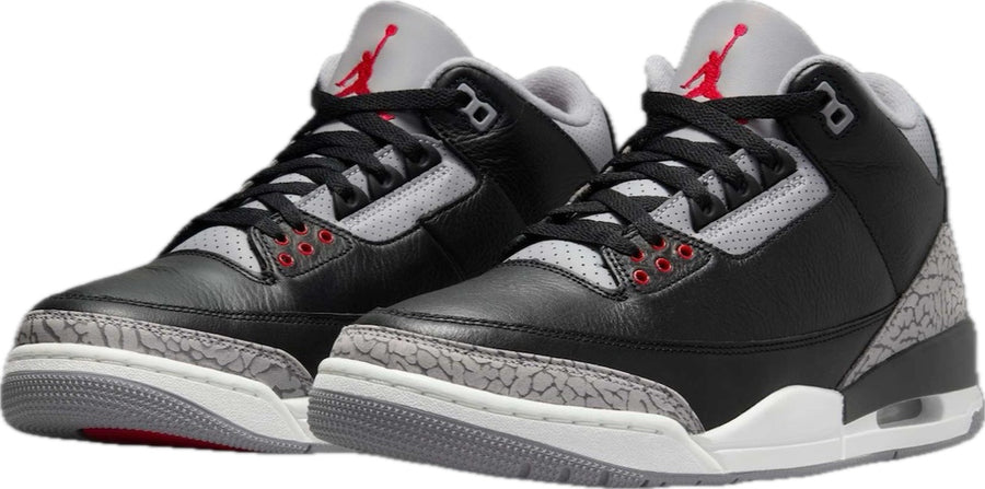 Scarpe da ginnastica nere e grigie collezione air jordan 3