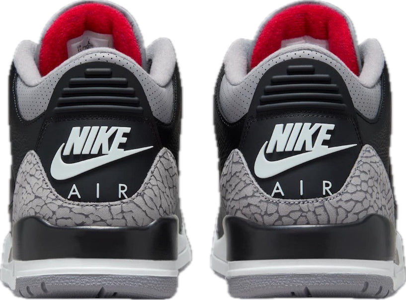 Scarpe da ginnastica nere e grigie collezione air jordan 3