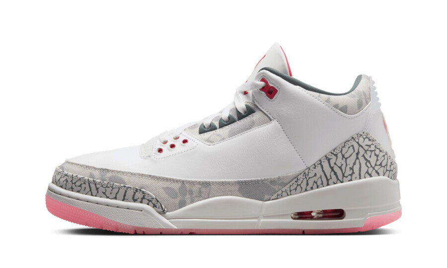 Scarpe da ginnastica bianche e rosa collezione air jordan 3