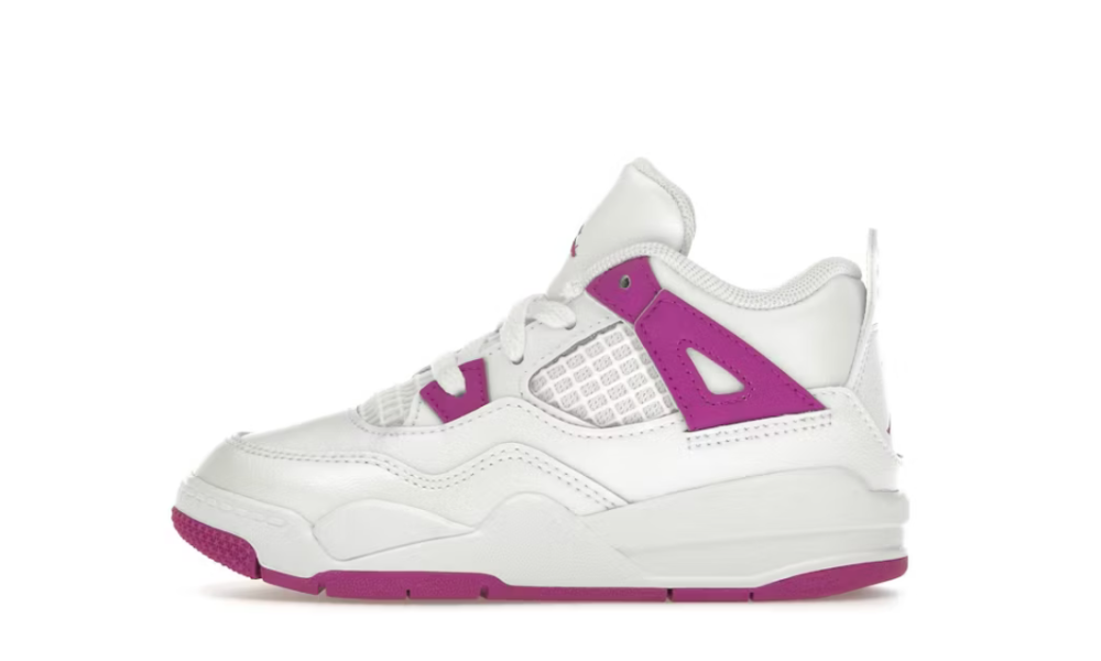 Scarpe da ginnastica bianche e lilla collezione Air Jordan 4