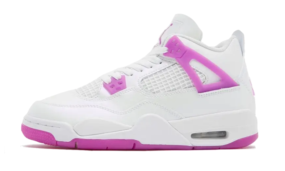 Scarpe da ginnastica bianche rosa collezione air jordan 4