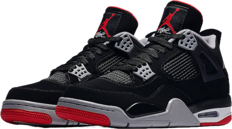 Scarpe da ginnastica nere bianche e rosse collezione Air Jordan 4