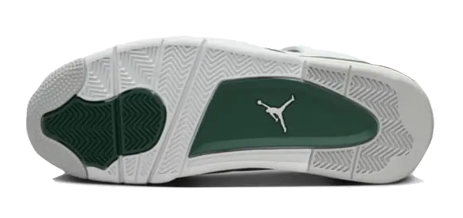 Scarpe da ginnastica bianche e verdi collezione air jordan 4