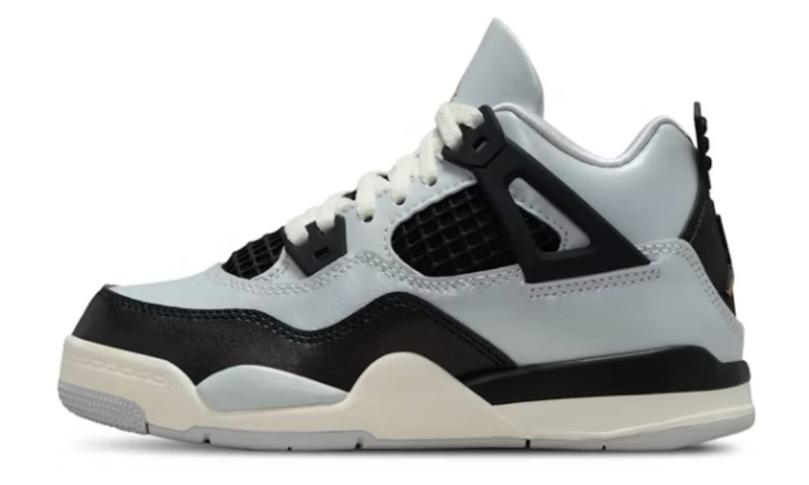 Scarpe da ginnastica bianche e nere collezione air jordan 4