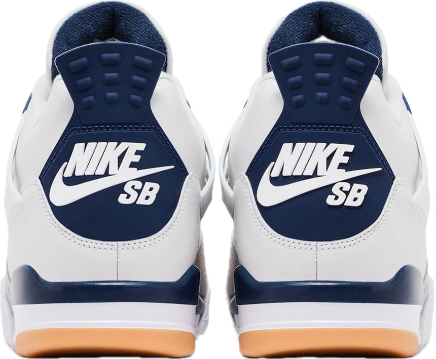Scarpe da ginnastica bianche e blu collezione air jordan 4