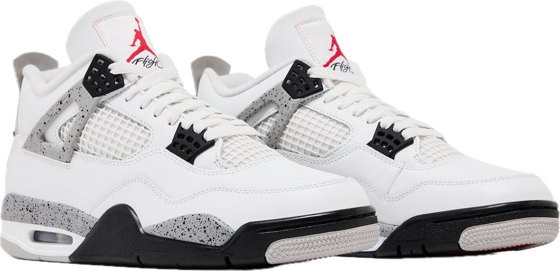 Scarpe da ginnastica bianche e grigie collezione Air Jordan 4