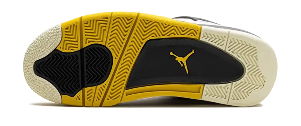 Scarpe da ginnastica bianche gialle e nere collezione air jordan 4