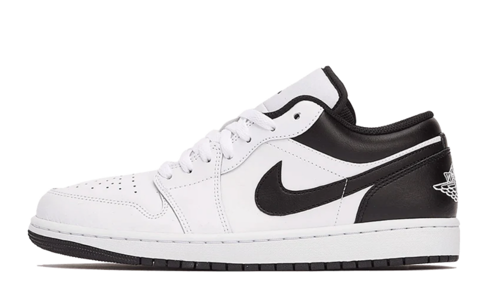 Scarpe da ginnastica bianche e nere collezione air jordan 1 low