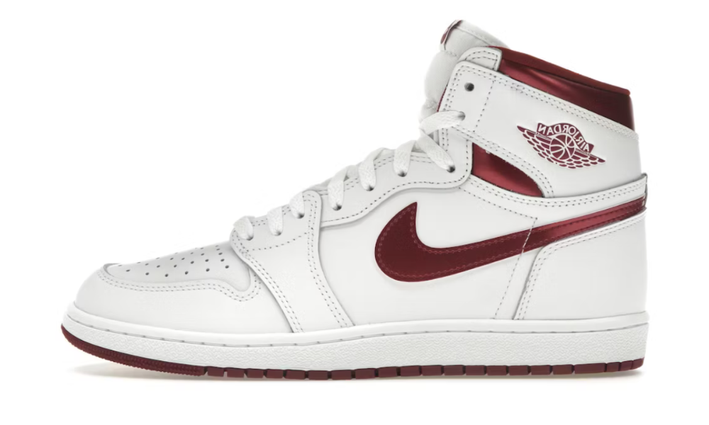 Scarpe da ginnastica bianche e rosse collezione Air Jordan 1 high