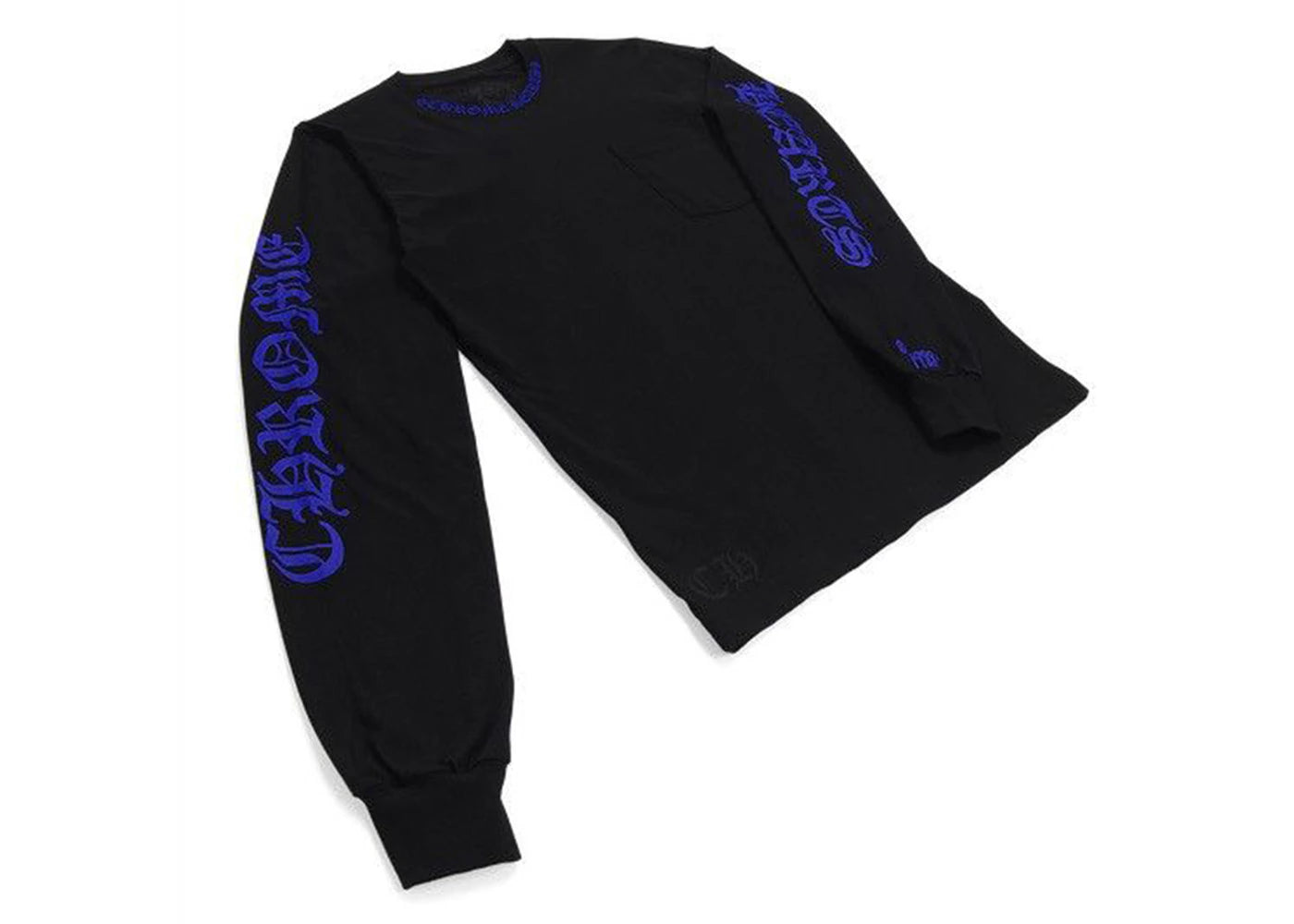 Chrome Hearts 1988 Neck Logo Long Sleeve T-shirt Black/Blue - CH-CH1NLLST-MULTI