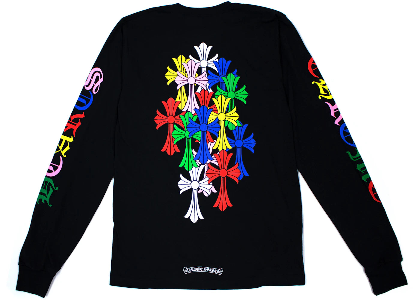 Chrome Hearts Multi Color Cross Cemetery L/S T-shirt Black - CH-CHMCCCLT-MULTI