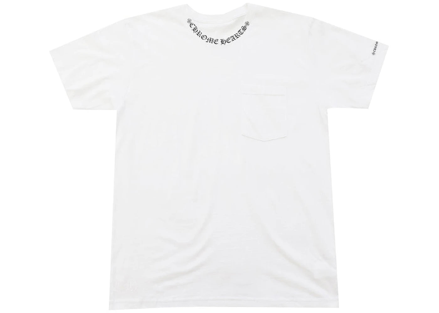 Chrome Hearts Neck Letters Logo T-shirt White - CH-CHROME H-MULTI
