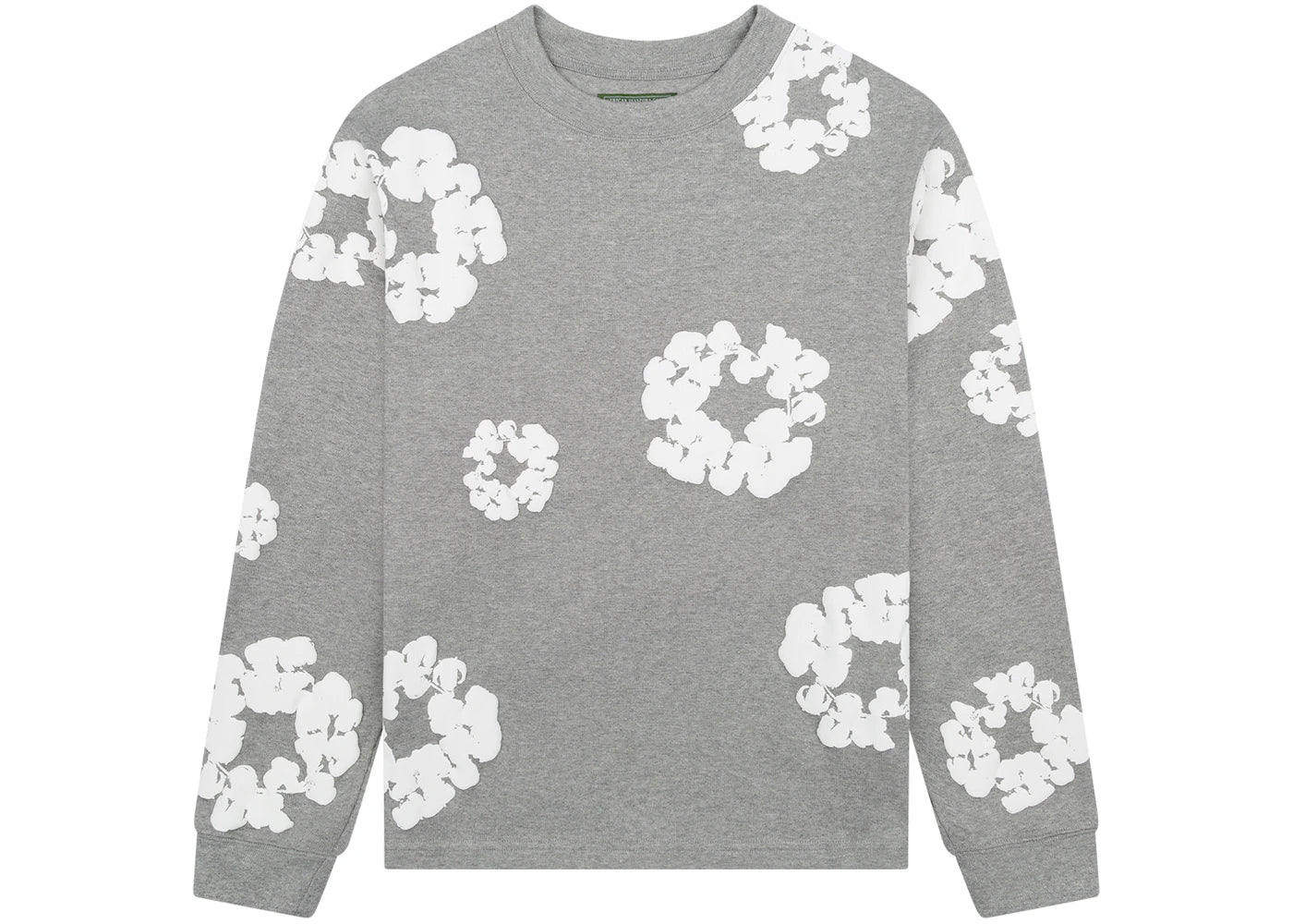 Denim Tears Long Sleeve Cotton Wreath T-shirt Grey - DT-DTLSCW-GREY