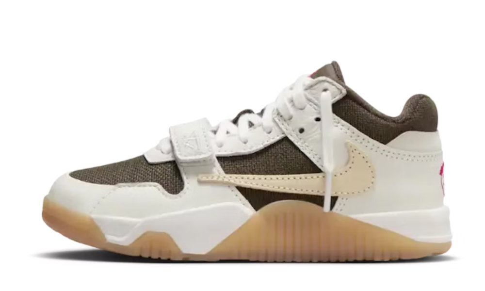 Scarpe da ginnastica bianche e marroni collezione Air Jordan 