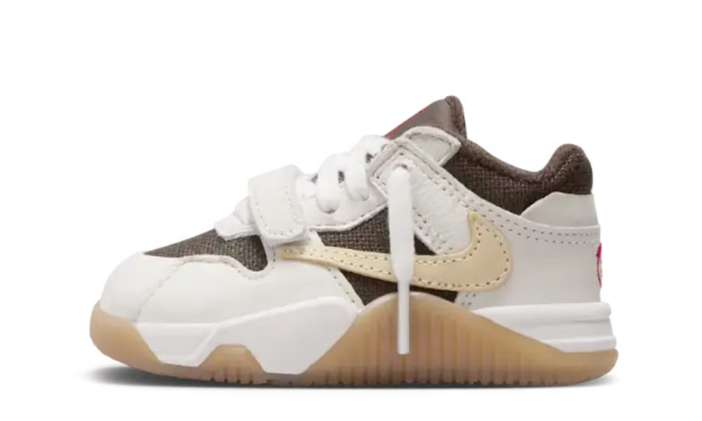 Scarpe da ginnastica bianche e marroni collezione Air Jordan 