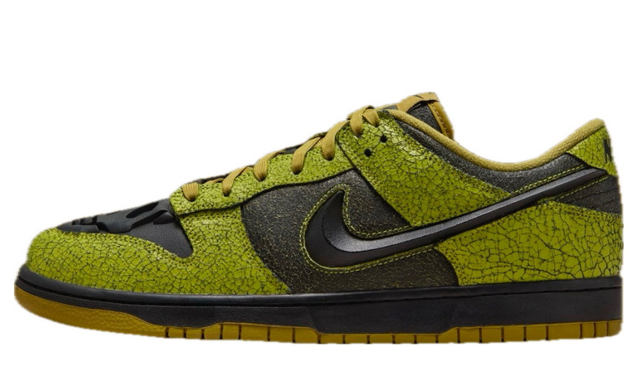 Scarpe da ginnastica verdi e nere collezione nike dunk low