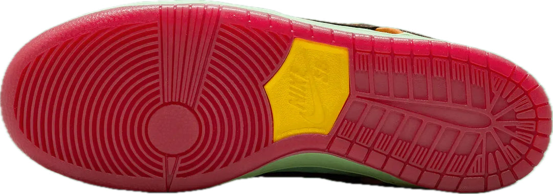 Scarpe da ginnastica verdi rosse e marroni collezione nike dunk low