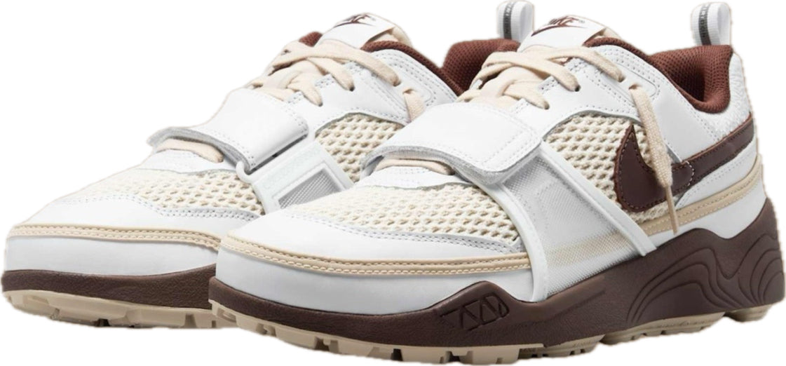 Scarpe da ginnastica bianche e marroni collezione nike x travis Scott