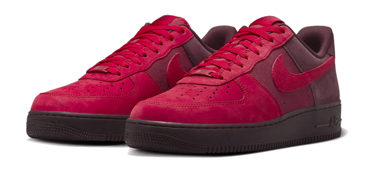 Scarpe da ginnastica rosse collezione air force 1
