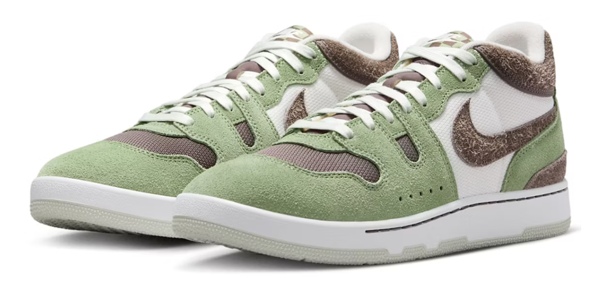 Scarpe da ginnastica verdi e marroni collezione nike