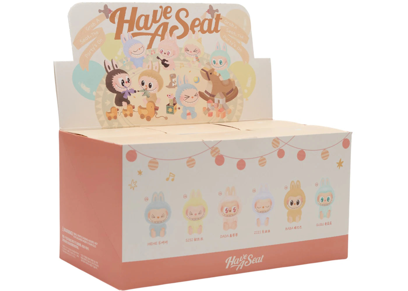 Pop Mart Labubu The Monsters Have a Seat Vinyl Plush Sealed Case (6 Blind Boxes) - PM-PMLTMH-MULTI