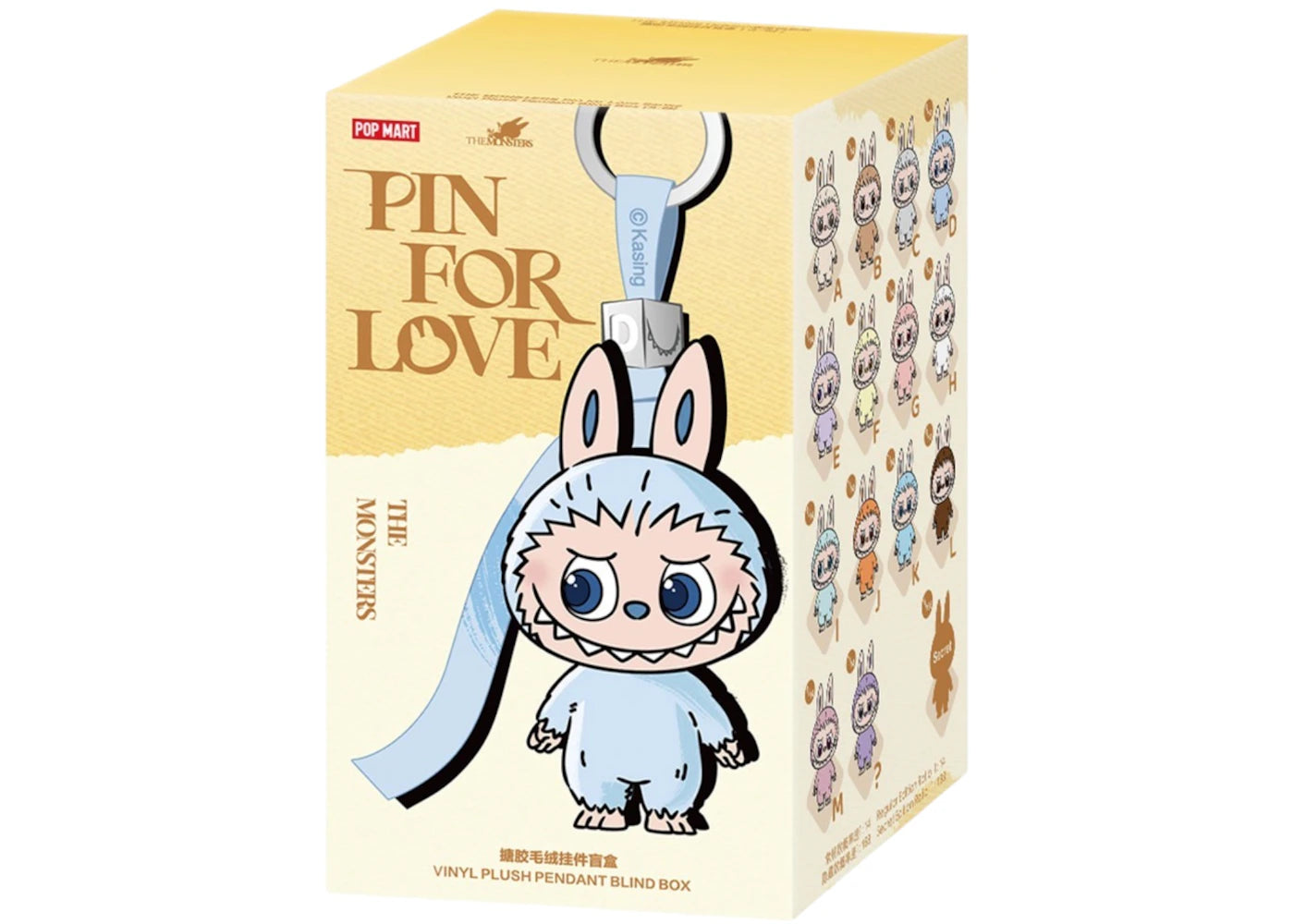 Pop Mart Labubu The Monsters Pin for Love Series Vinyl Plush Pendant (A-M) Single Blind Box - PM-PMLTMP-MULTI