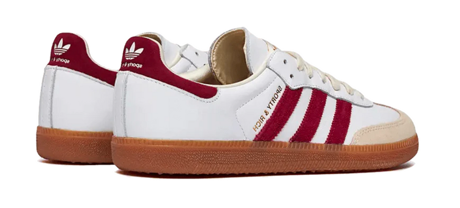 Adidas Samba x Sporty Rich White Burgundy Mr.Reseller