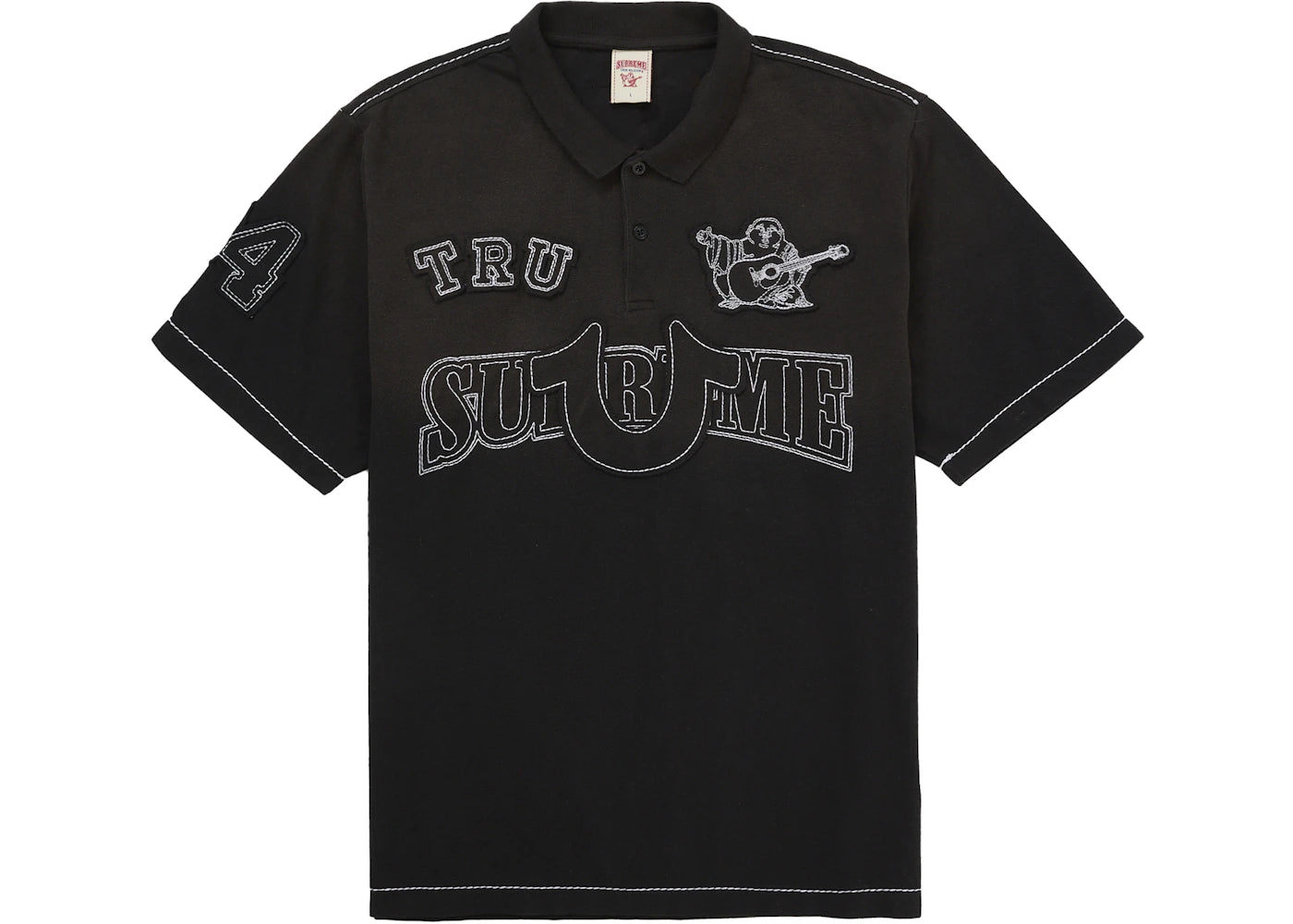 Supreme True Religion Applique Polo Black - SUPR-SUPREME -MULTI
