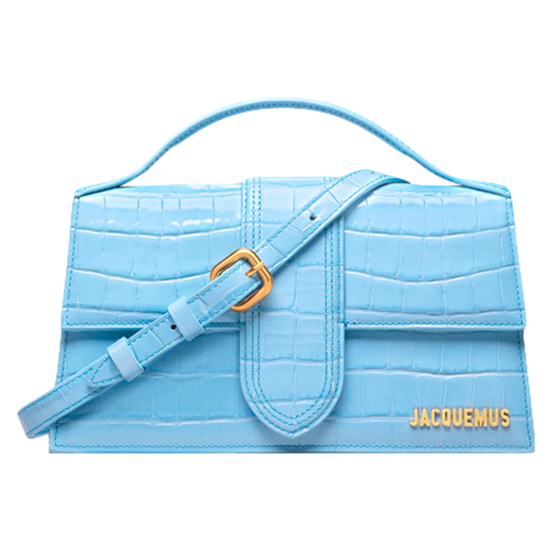Jacquemus Le Grand Bambino Light Blue Croco
