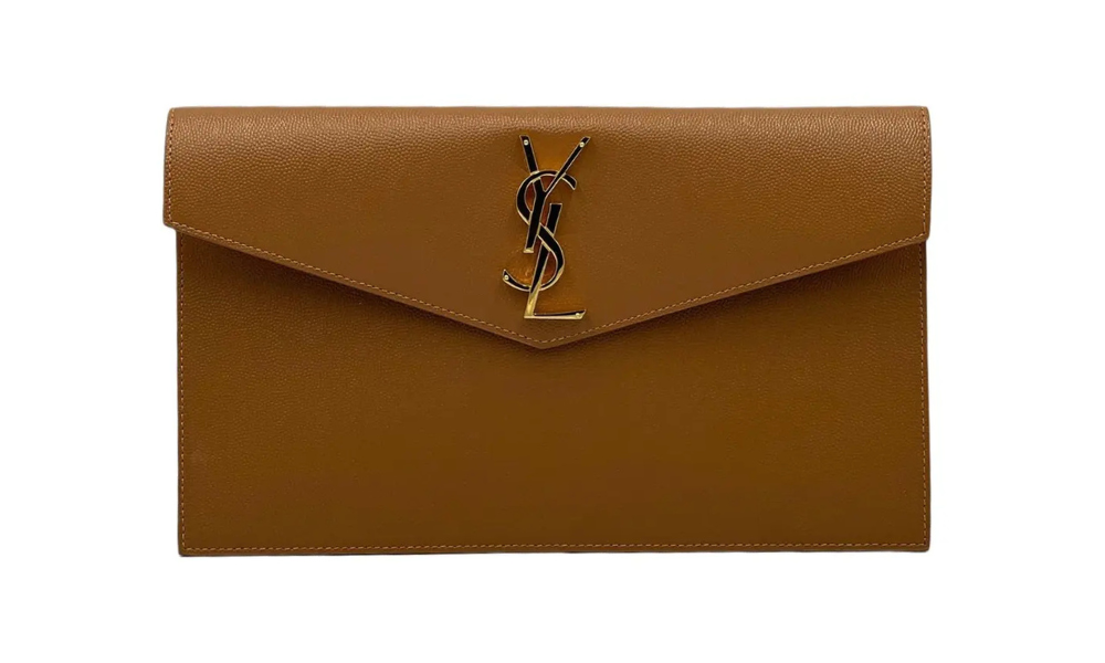 Saint Laurent Pochette YSL Uptown Brown