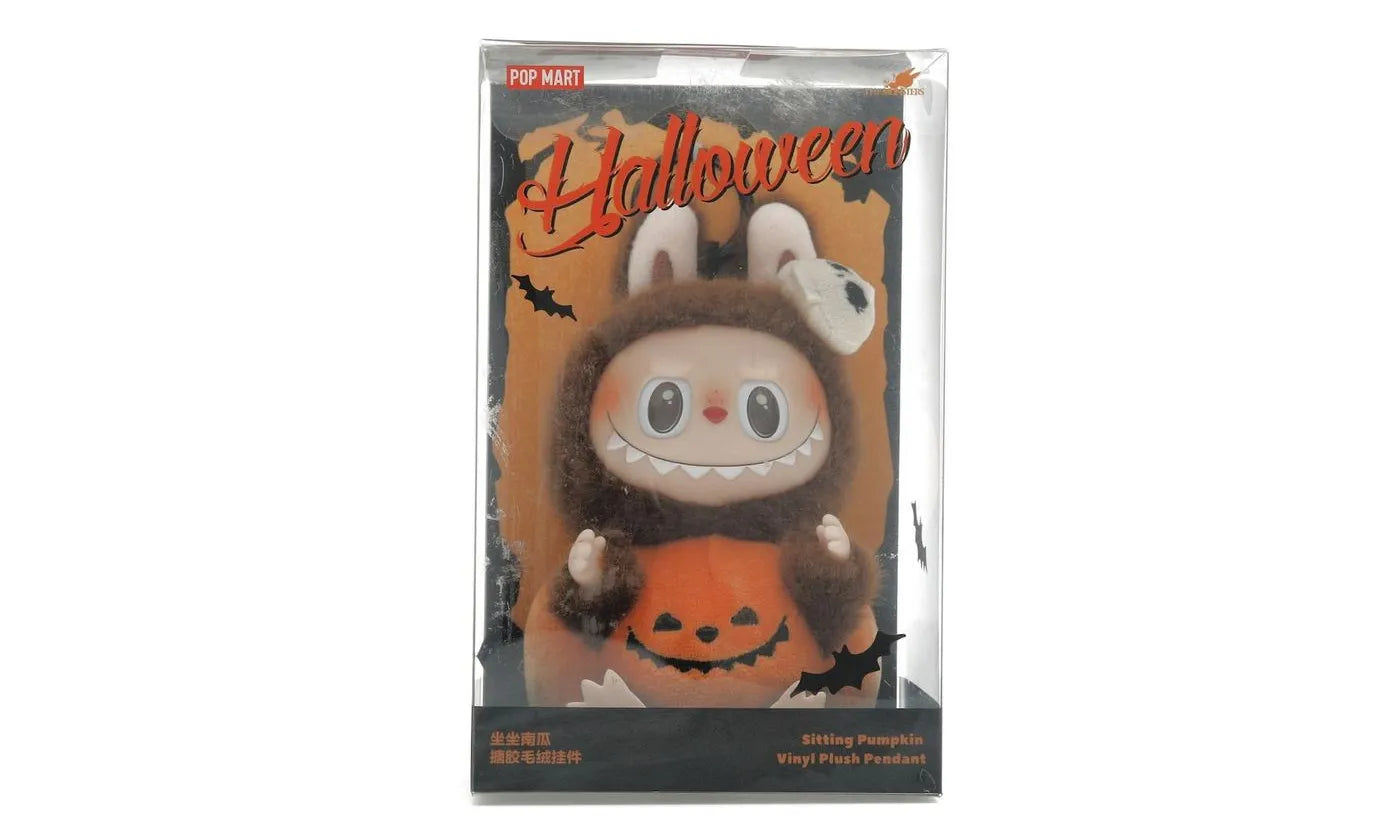 Pop Mart Labubu Happy Halloween Party Series-Sitting Pumpkin Vinyl Plush Pendant - PM-PMLHHP-MULTI