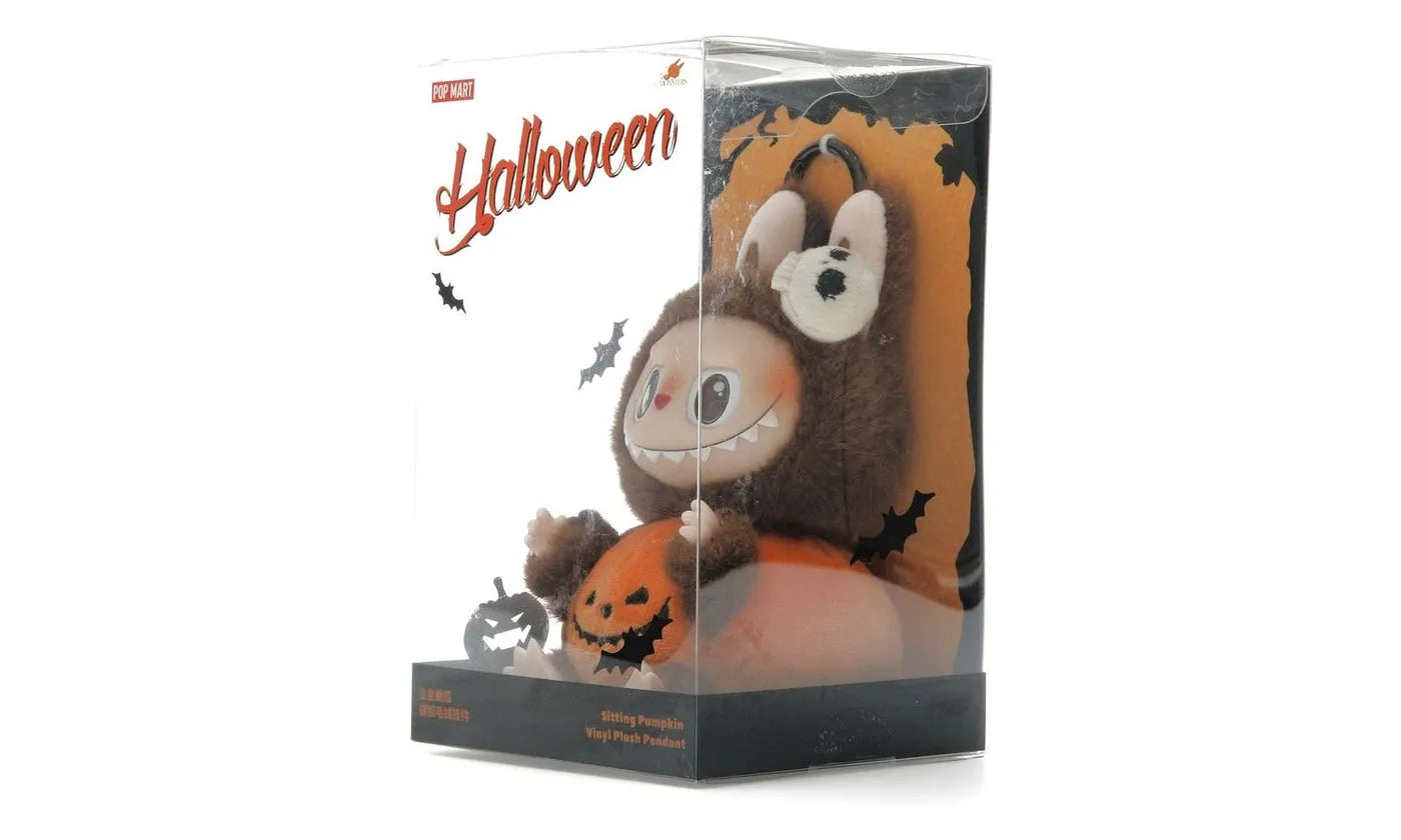 Pop Mart Labubu Happy Halloween Party Series-Sitting Pumpkin Vinyl Plush Pendant - PM-PMLHHP-MULTI